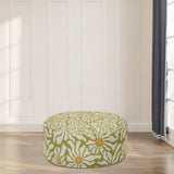 70s Retro Daisies Inflatable Ottoman – Midcentury Flower Power Lounge Seat - pouf