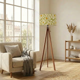 70s Retro Daisy Floral Tripod Floor Lamp: Mid-Century Modern Style - retro floor lamps