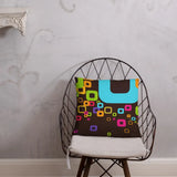 70s Retro Design Throw Pillow - Midcentury Cushion Home Decor - 18″×18″ - retro pillow