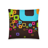 70s Retro Design Throw Pillow - Midcentury Cushion Home Decor - retro pillow