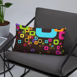 70s Retro Design Throw Pillow - Midcentury Cushion Home Decor - retro pillow