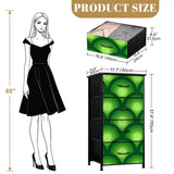 70s Retro Green Peacock Eye Dresser: Midcentury Modern 4-Drawer Cabinet - One Size - retro dresser