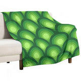 70s Retro Peacock Eye Flannel Throw – Mid Century Modern Bed Blanket - retro blankets