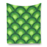 70s Retro Peacock Eye Flannel Throw – Mid Century Modern Bed Blanket - retro blankets
