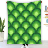 70s Retro Peacock Eye Flannel Throw – Mid Century Modern Bed Blanket - retro blankets