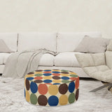 70s Retro Polka Dots Lounge Seat – Midcentury Modern Inflatable Ottoman - pouf