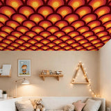 70s Retro Stick & Peel Wall Panel Kit: Waterproof PVC Tiles Wall & Ceiling - Wall Coverings