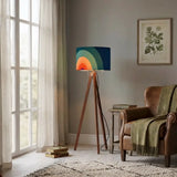 70s Retro Tripod Floor Lamp – Nordic Style Linen Shade with Smart LED & Remote - retro floor lamps