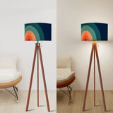 70s Retro Tripod Floor Lamp – Nordic Style Linen Shade with Smart LED & Remote - retro floor lamps