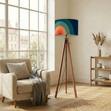 70s Retro Tripod Floor Lamp – Nordic Style Linen Shade with Smart LED & Remote - retro floor lamps