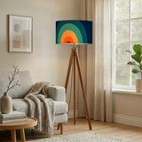 70s Retro Tripod Floor Lamp – Nordic Style Linen Shade with Smart LED & Remote - retro floor lamps