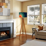 70s Retro Tripod Floor Lamp – Nordic Style Linen Shade with Smart LED & Remote - retro floor lamps