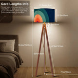70s Retro Tripod Floor Lamp – Nordic Style Linen Shade with Smart LED & Remote - retro floor lamps