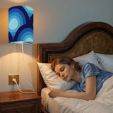70s Retro Wall Sconces Set – Smart LED Blue Concentric Circles - retro wall sconces