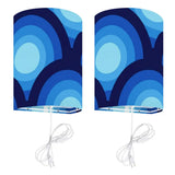 70s Retro Wall Sconces Set – Smart LED Blue Concentric Circles - US Plug - retro wall sconces