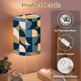 70s Retro Wall Sconces Set – Smart LED Blue Geometric - retro wall sconces