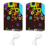70s Retro Wall Sconces Set – Smart LED Geometric Rainbow - US Plug - retro wall sconces