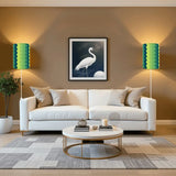 70s Retro Wall Sconces Set – Smart LED Green Blue Wavy - retro wall sconces