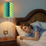 70s Retro Wall Sconces Set – Smart LED Green Blue Wavy - retro wall sconces