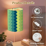 70s Retro Wall Sconces Set – Smart LED Green Blue Wavy - retro wall sconces
