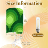 70s Retro Wall Sconces Set – Smart LED Green Concentric Circles - retro wall sconces