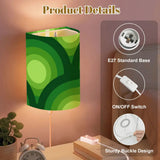 70s Retro Wall Sconces Set – Smart LED Green Concentric Circles - retro wall sconces