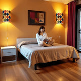 70s Retro Wall Sconces Set – Smart LED Multicolor Dots - retro wall sconces