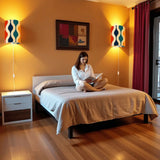 70s Retro Wall Sconces Set – Smart LED Multicolor Wavy - retro wall sconces