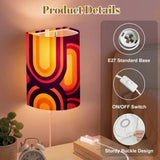 70s Retro Wall Sconces Set – Smart LED Orange Brown - retro wall sconces