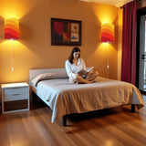 70s Retro Wall Sconces Set – Smart LED Orange Stripes - retro wall sconces