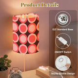 70s Retro Wall Sconces Set – Smart LED Pink Brown Geometric Circles - retro wall sconces