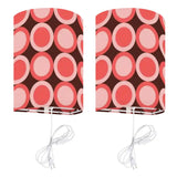 70s Retro Wall Sconces Set – Smart LED Pink Brown Geometric Circles - US Plug - retro wall sconces