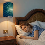 70s Retro Wall Sconces Set – Smart LED Sunburst Blue - retro wall sconces