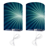 70s Retro Wall Sconces Set – Smart LED Sunburst Blue - US Plug - retro wall sconces