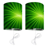 70s Retro Wall Sconces Set – Smart LED Sunburst Green - US Plug - retro wall sconces