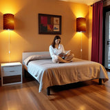 70s Retro Wall Sconces Set – Smart LED Sunburst Orange - retro wall sconces