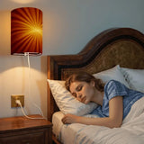 70s Retro Wall Sconces Set – Smart LED Sunburst Orange - retro wall sconces