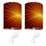 70s Retro Wall Sconces Set – Smart LED Sunburst Orange - US Plug - retro wall sconces