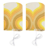 70s Retro Wall Sconces Set – Smart LED Yellow White - US Plug - retro wall sconces