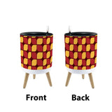 70s Scandi Style Plant Pot Wooden Legs Geometric Pattern - Home Accessories