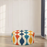 70s Style Inflatable Ottoman – Midcentury Modern Lounge Seat - pouf