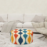 70s Style Inflatable Ottoman – Midcentury Modern Lounge Seat - pouf