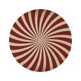 70s Sunburst Style Round Area Rug Retro Boho Midcentury Floor Carpet - 60’’ × 60’’ - retro ads