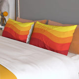 70s Sunrise Retro Midcentury Quilt Cover Set – 3 pcs Bedding in 4 Sizes - retro bedding