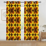 70s Vintage Grommet Curtains: Midcentury Modern Blackout Panels - 50’’x84’’x2pcs - retro curtains