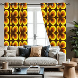 70s Vintage Grommet Curtains: Midcentury Modern Blackout Panels - retro curtains