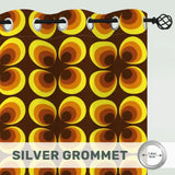70s Vintage Grommet Curtains: Midcentury Modern Blackout Panels - retro curtains