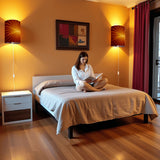 70s Retro Wall Sconces Set –  Smart LED, Sunburst Orange