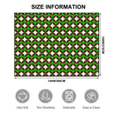 Green Brown White 70s Retro Area Rug – Large Midcentury Non-Slip Carpet