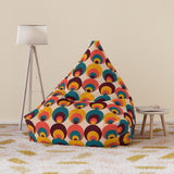 60s Retro Bean Bag Chair Cover - Lemon Decor for Lounge, Living Room, Game Rooms, White Yellow Black 2 sizes